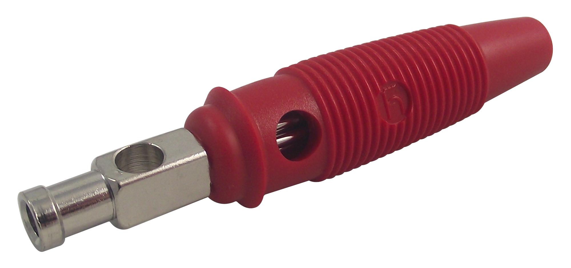 930727101 PLUG, 4MM, BUNCH PIN, RED, PK5, BSB HIRSCHMANN TEST AND MEASUREMENT
