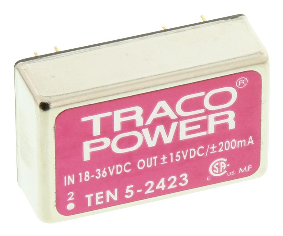 TEN 5-2423 CONVERTER, DC-DC, +/-15V, 5W TRACO POWER