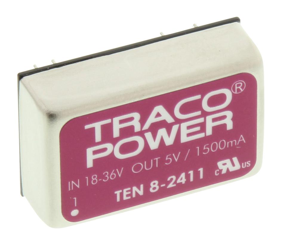 TEN 8-2411 CONVERTER, DC-DC, 5V, 8W TRACO POWER