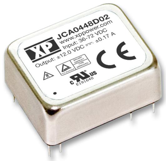 JCA0412S12 CONVERTER, DC/DC, 1O/P, 4W, 12V XP POWER