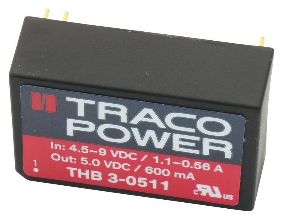 THB 3-2411 DC-DC CONVERTER, MEDICAL, 5V, 0.6A TRACO POWER