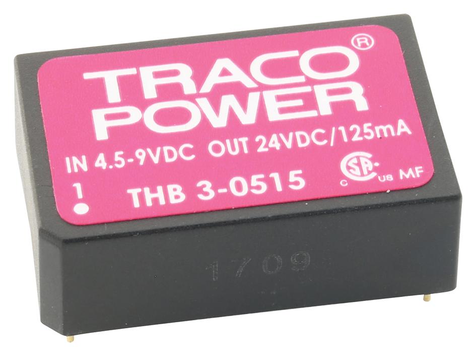 THB 3-0515 DC-DC CONVERTER, MEDICAL, 24V, 0.125A TRACO POWER