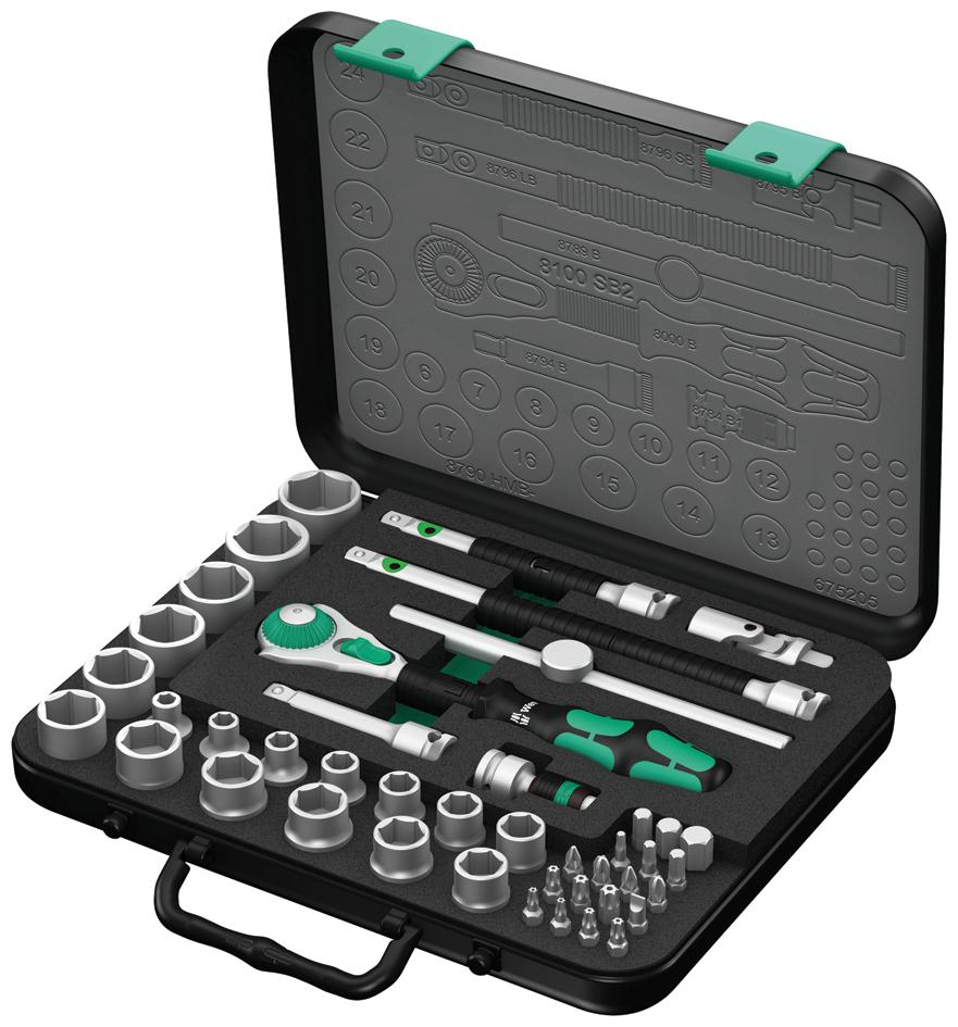 8100 SB 2 ZYKLOP RATCHET SET 3/8" METRIC 43PCS WERA