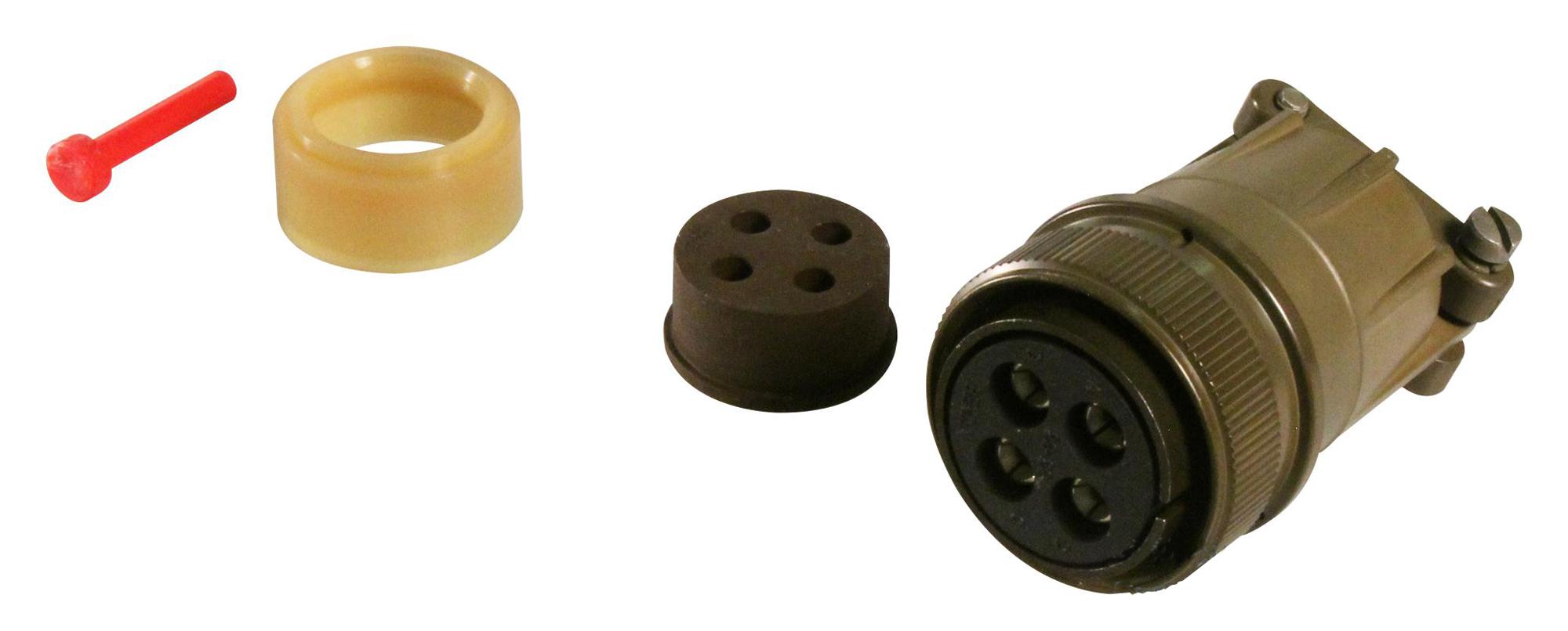 MS3106E22-22S CONNECTOR, CIRC, 22-22, 4WAY, SIZE 22 AMPHENOL INDUSTRIAL