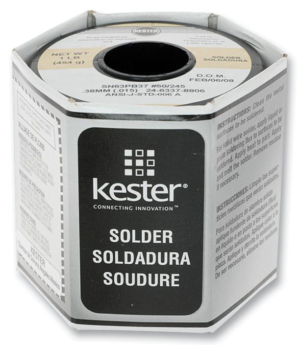24-6337-8806 SOLDER, 63/37 0.4MM KESTER SOLDER