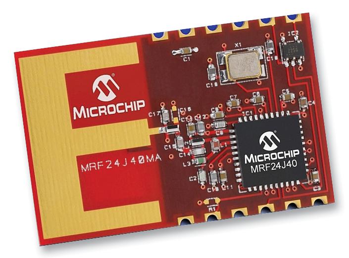 MRF24J40MA-I/RM RF MODULE, TXRX, 250KBPS, PCB ANT MICROCHIP