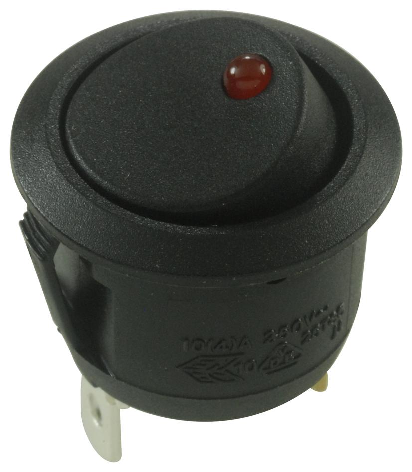 R13-112B9-02-BBR-0A SWITCH, ROCKER, SPST, RED ILLUM. MULTICOMP PRO