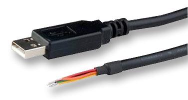TTL-232R-5V-WE CABLE, USB-TTL SER CONV 5V, WIRE END FTDI
