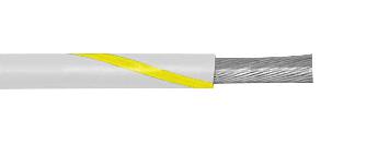 1550 WY005 HOOK-UP WIRE, 0.23MM2, 30M, WHITE/YELLOW ALPHA WIRE