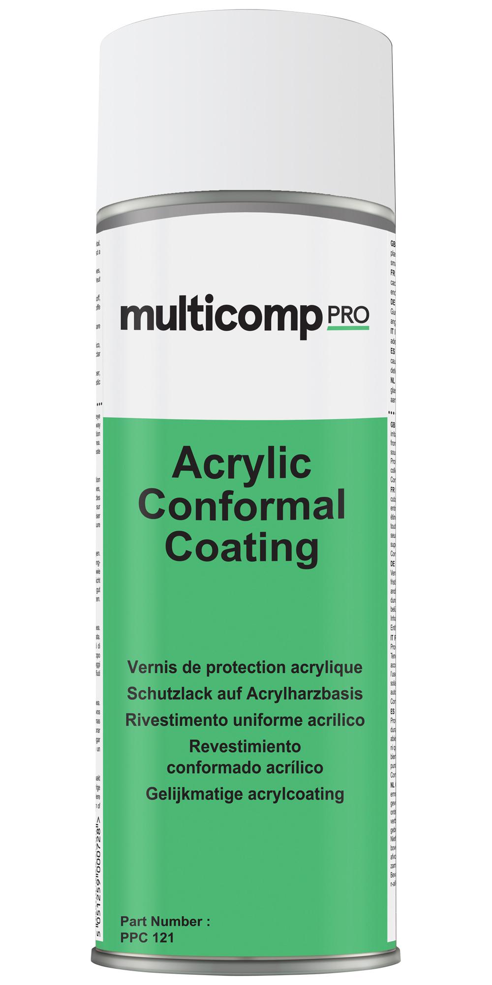 PPC121 CONFORMAL COATING, 400ML, CAN MULTICOMP PRO