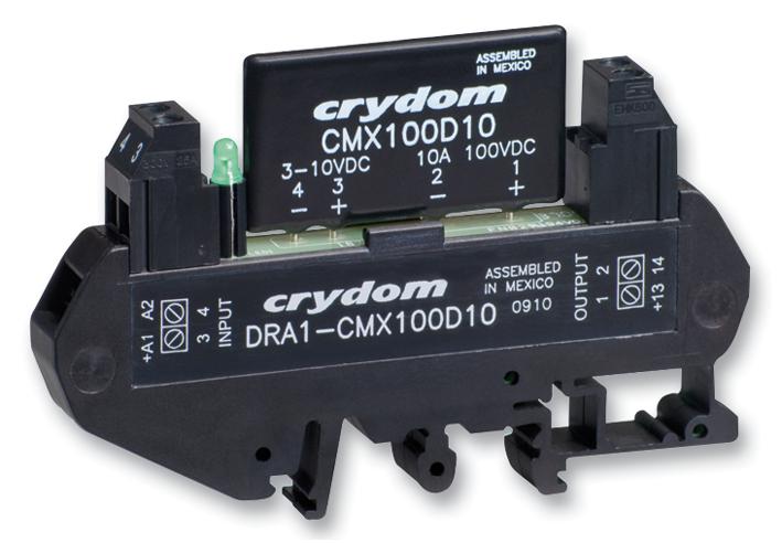 DRA1-CMXE60D10 SSR, DIN RAIL MOUNT, 60VDC, 28VDC, 10A SENSATA/CRYDOM