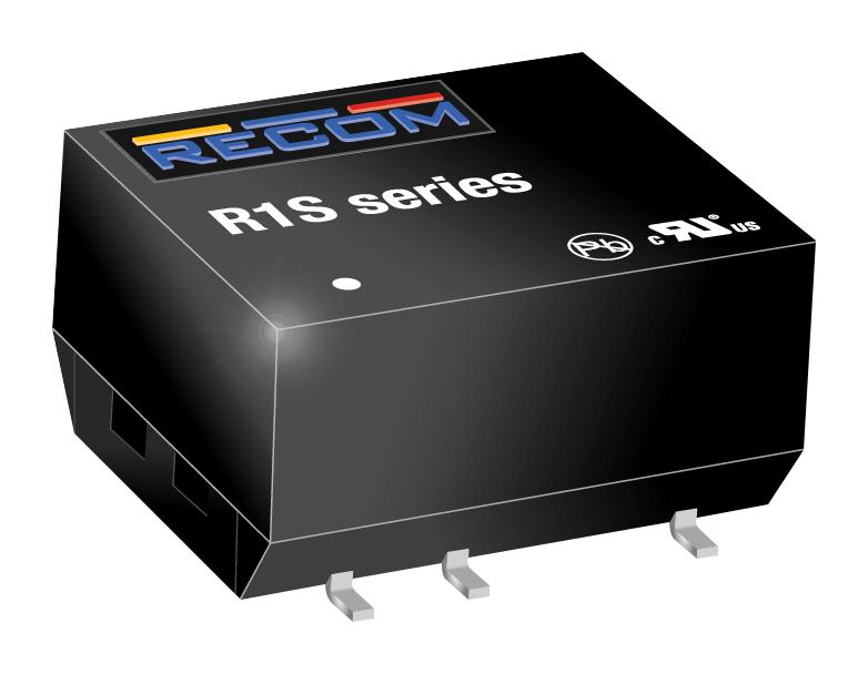 R1S-3.33.3/H DC-DC CONVERTER, 3.3V, 0.303A RECOM POWER