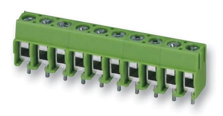 PT1,5/3-5.0-H TERMINAL BLOCK, WIRE TO BRD, 3POS, 16AWG PHOENIX CONTACT