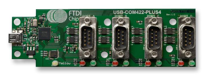 USB-COM422-PLUS4 MOD, USB HS TO RS422, 4 CH, FT4232H FTDI