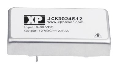 JCK3012D05 DC/DC CONVERTER, 30W 2X1", DUAL O/P XP POWER