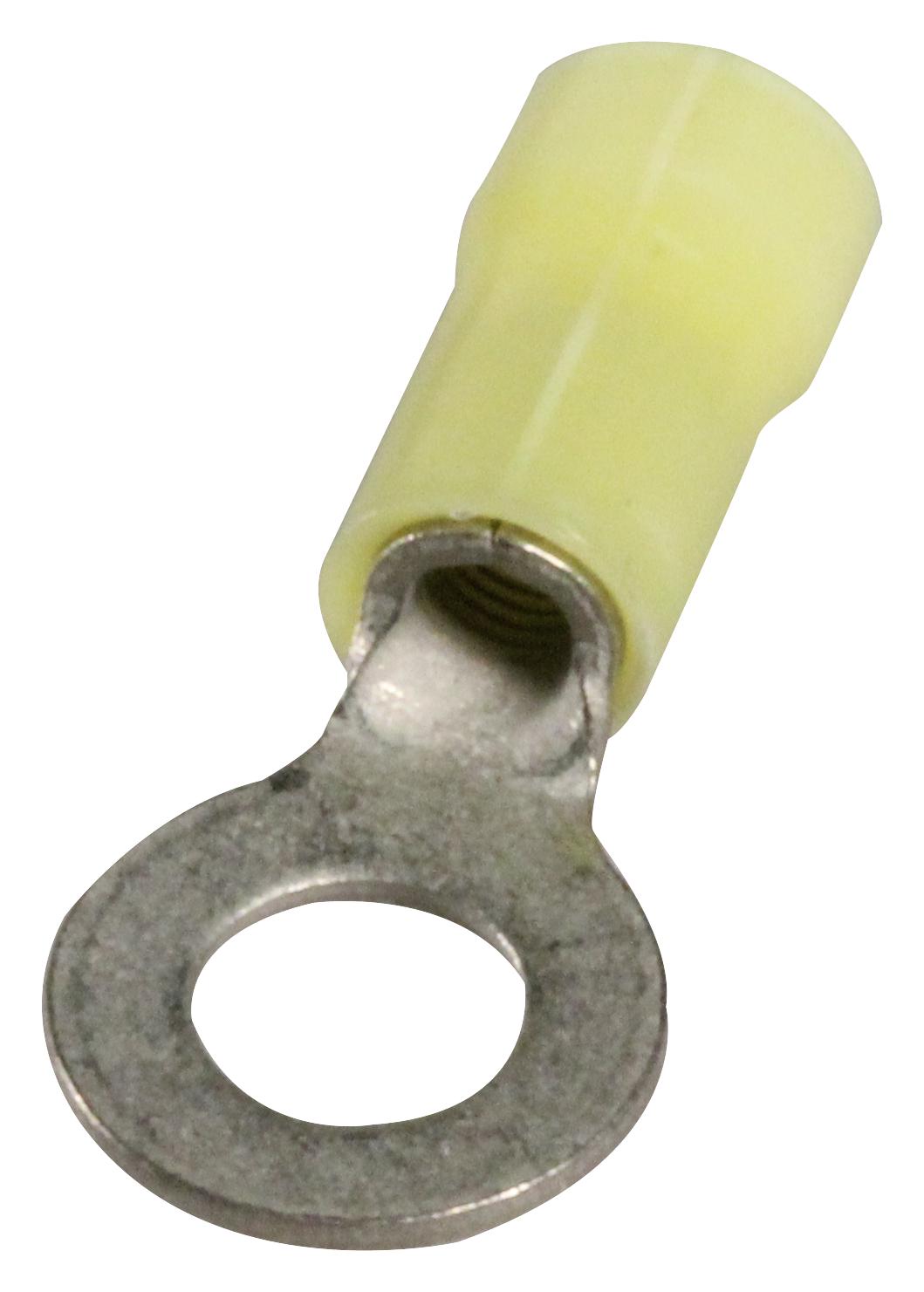 165035 TERMINAL, RING TONGUE, 1/4", 10AWG, YEL AMP - TE CONNECTIVITY