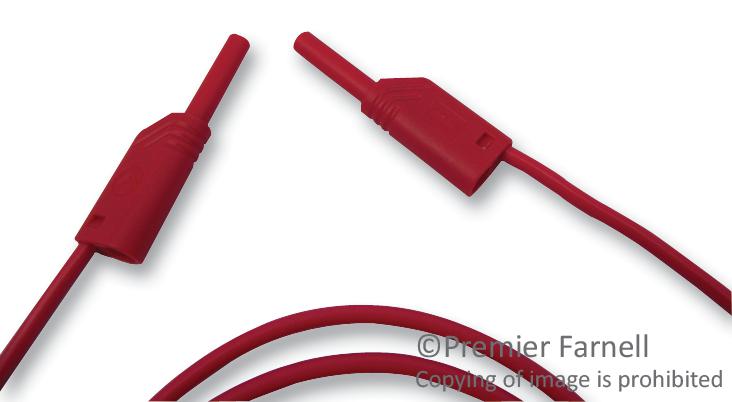 975696701 TEST LEAD, RED, 1M, 1KV, 10A HIRSCHMANN TEST AND MEASUREMENT