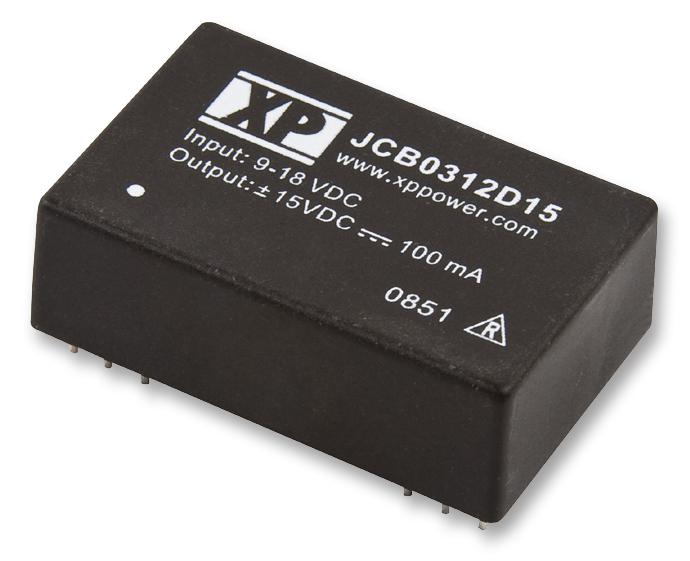 JCB0312D05 DC/DC CONVERTER, 3W, DUAL 5V O/P XP POWER