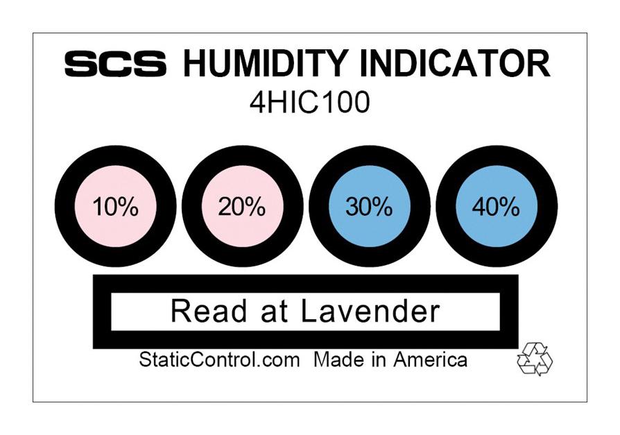 4HIC100 HUMIDITY INDICATOR CARD, 4-SPOT, PK100 SCS