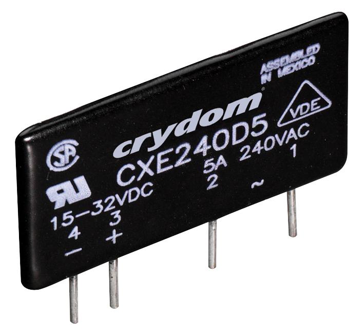 CXE240D5R SSR PCB SIP 280VAC/5A, 15-32VDC,RN SENSATA/CRYDOM
