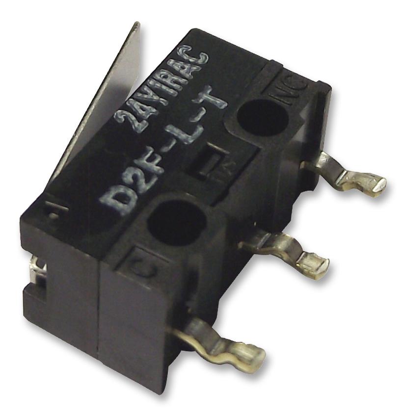 D2FLT MICROSWITCH, HINGE LEVER, 3A, PCB OMRON