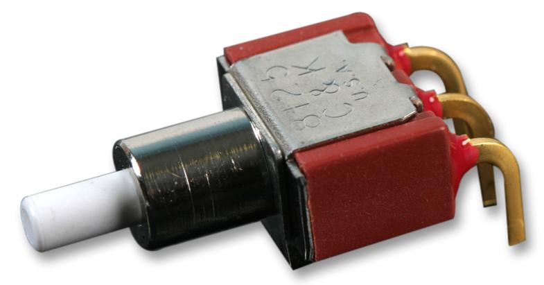 8125-SD9-AB-E PUSHBUTTON SWITCH, SPDT, ON-MOM, 90° C&K COMPONENTS