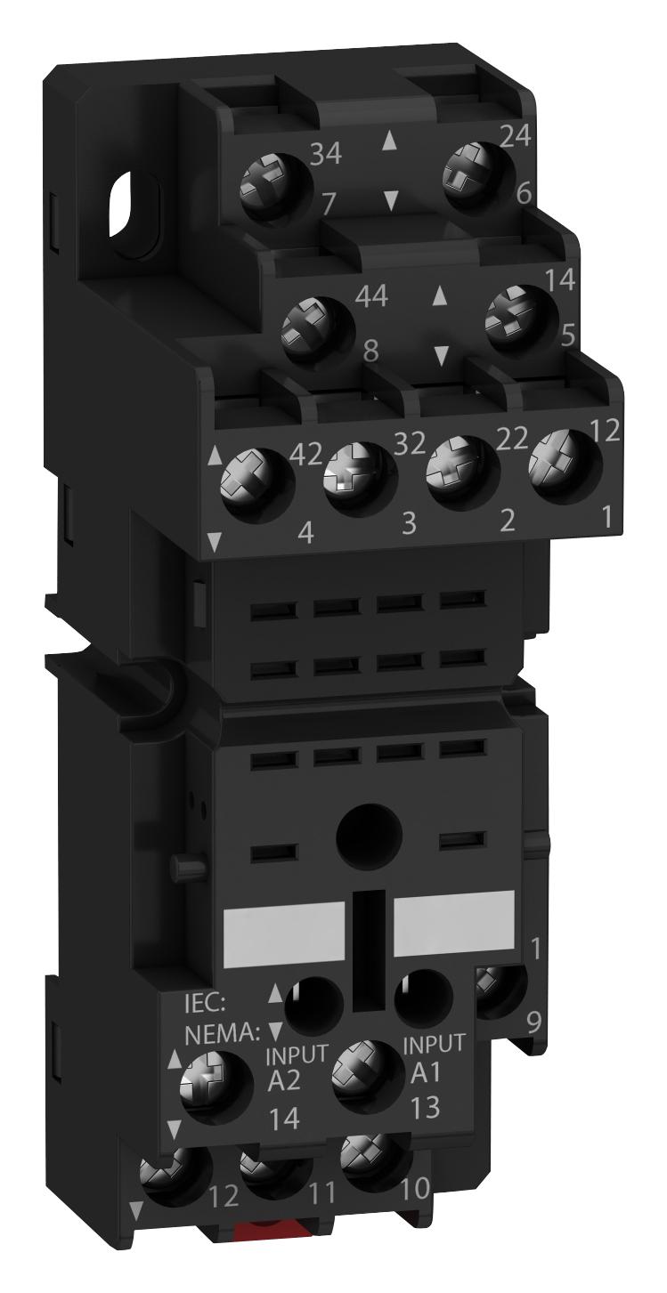 RXZE2M114M SOCKET, DIN, ZELIO, 14 PIN, FOR RXM2/4 SCHNEIDER ELECTRIC