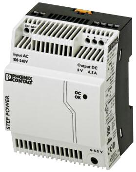 STEP-PS/1AC/5DC/6.5 PSU, DIN RAIL, 5V, 6.5A PHOENIX CONTACT