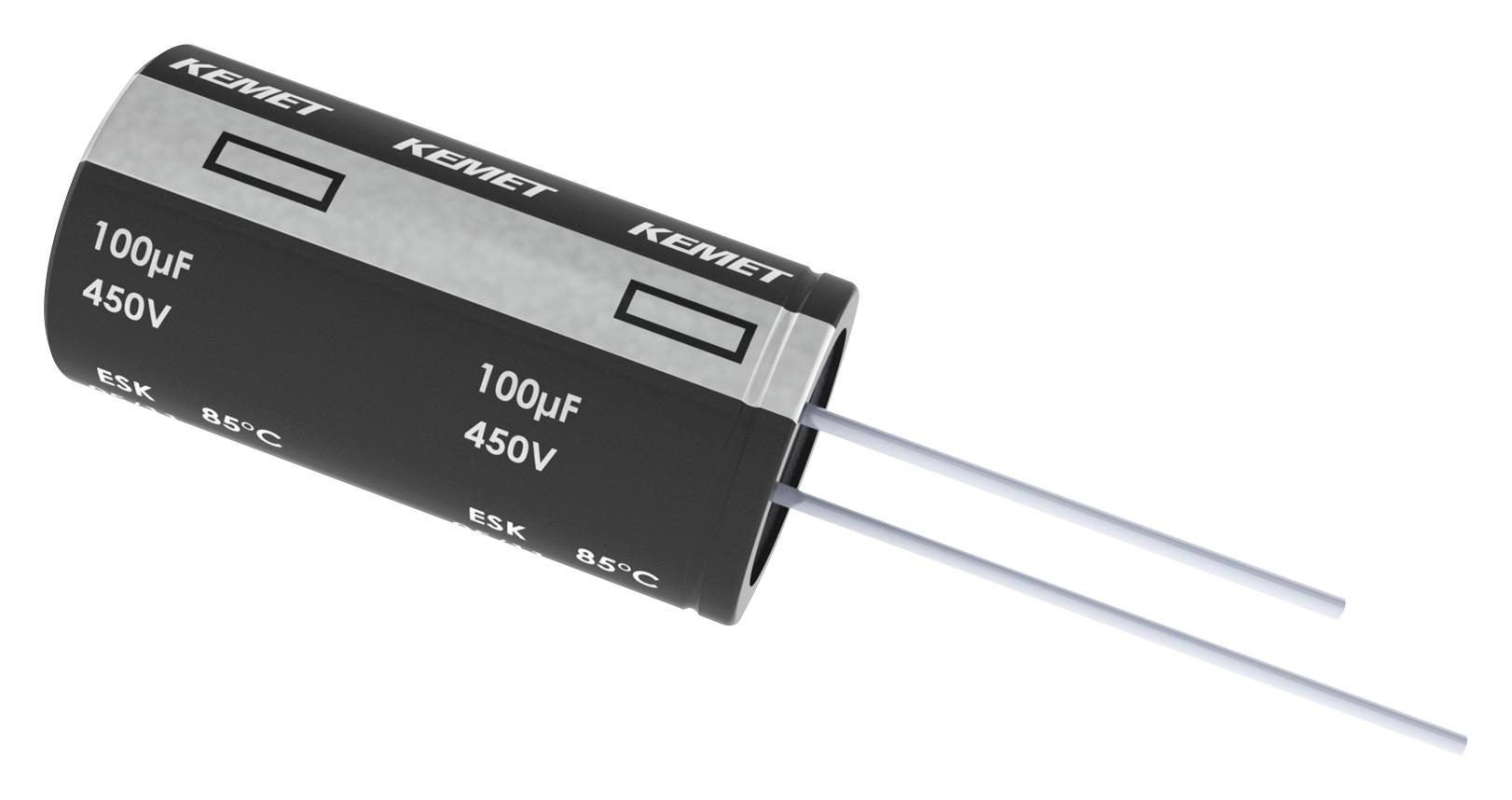 ESK227M100AL4AA CAP, 220µF, 100V, 20% KEMET