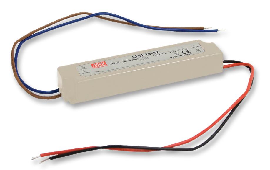 LPH18-12 LED DRIVER, AC-DC, 1.5A, 12V MEAN WELL