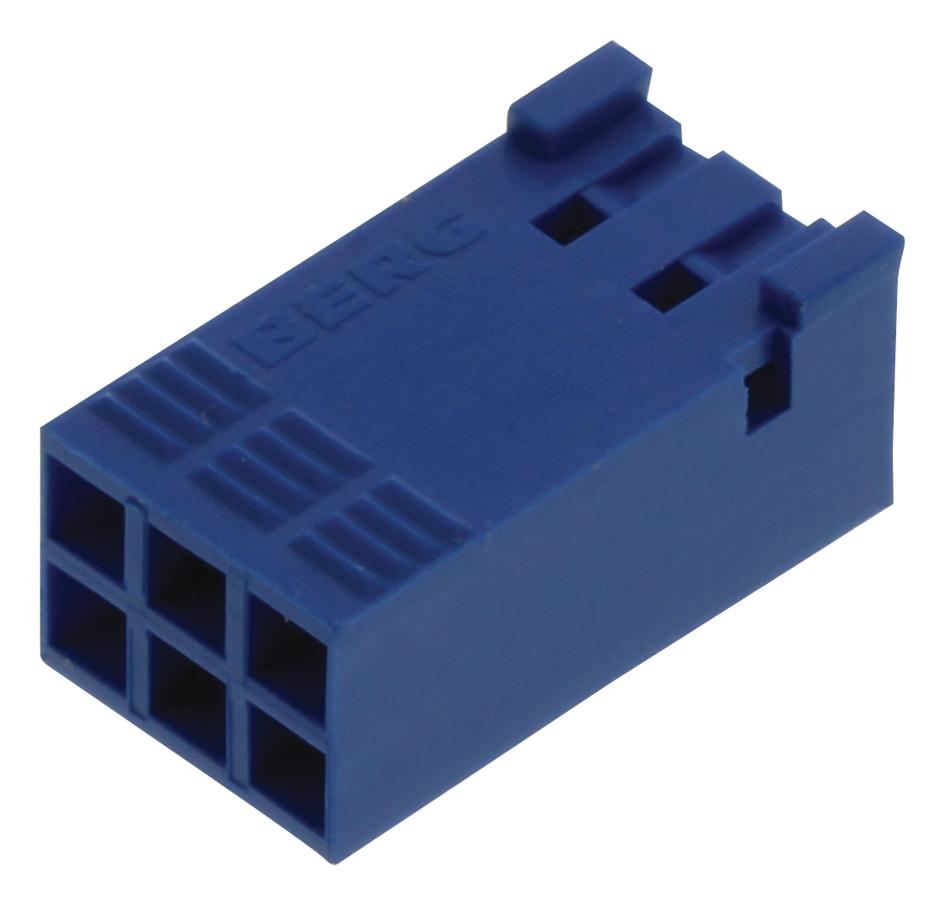 65239-002LF RCPT HOUSING, 4POS, POLYESTER, BLUE AMPHENOL ICC