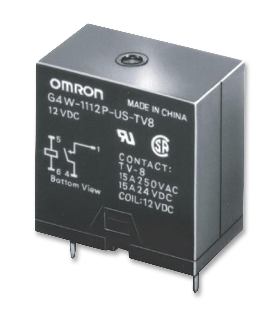 G4W2212PUSTV5 DC12 RELAY, DPST-NO, 250VAC, 24VDC, 15A OMRON