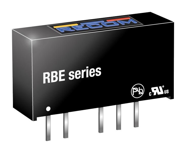 RBE-0505S CONVERTER, DC/DC, 0.2A, 5V, 1W RECOM POWER