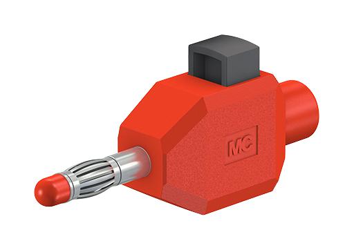 KLS4 ROT PLUG, SPRING LOADED, 4MM, RED, PK2 STAUBLI