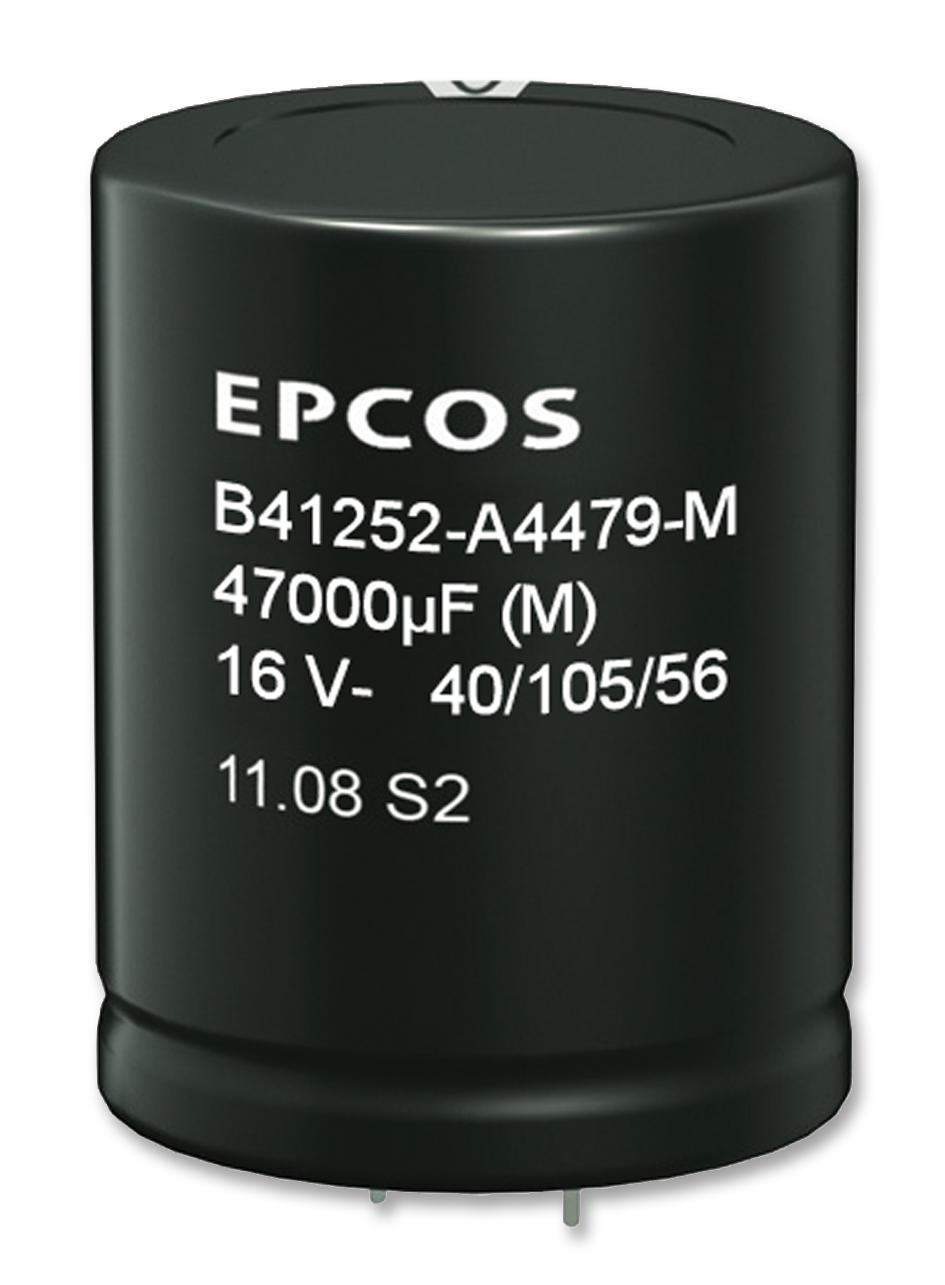 B41252A8478M000 CAP, 4700µF, 63V, ALU ELEC, SNAP IN EPCOS