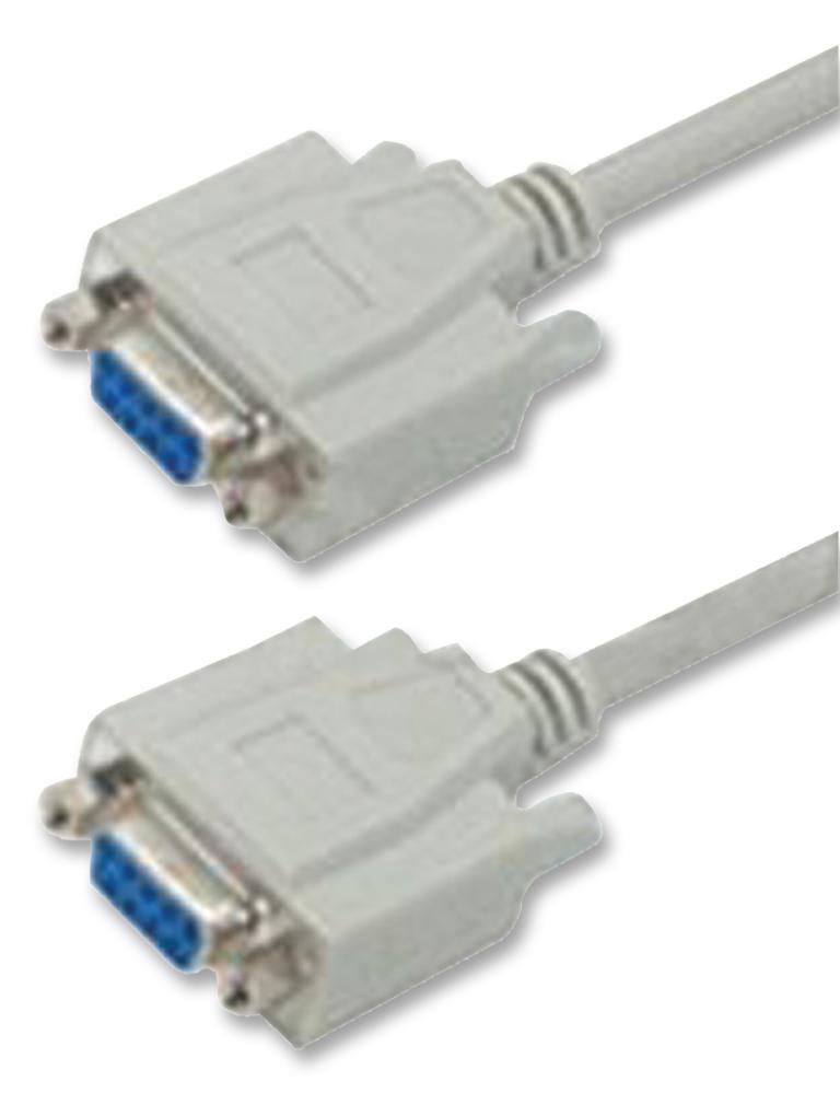 CSNULL9FF-5 CABLE, NULL MODEM RESERVER, GREY, 5FT L-COM