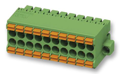 DFMC 1,5/ 3-STF-3,5 TERMINAL BLOCK, PLUGGABLE, 3POS, 16AWG PHOENIX CONTACT