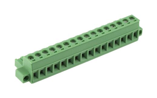 MSTB 2,5/16-ST-5,08 TERMINAL BLOCK, PLUGGABLE, 16POS, 12AWG PHOENIX CONTACT