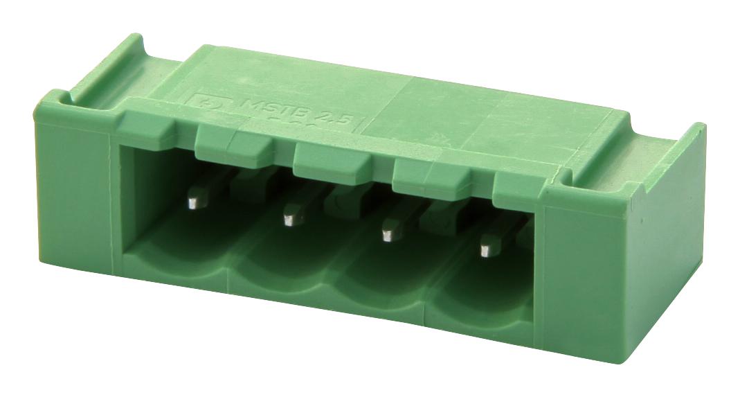 MSTBVA 2,5/ 4-G-5,08-LR TERMINAL BLOCK, HEADER, 4POS, TH PHOENIX CONTACT