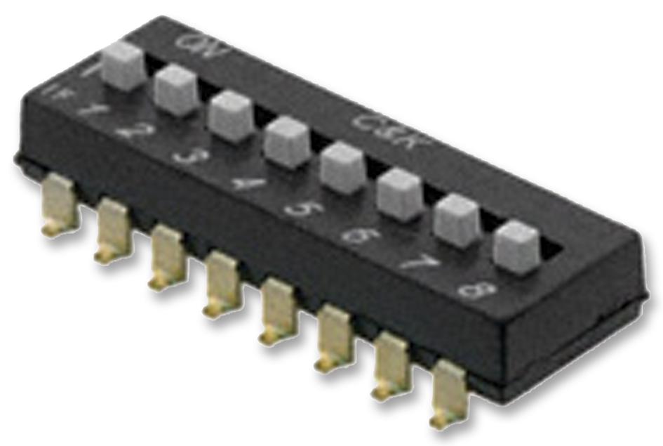 SDA08H1SBD SWITCH, RAISED, 8 WAY, SMD C&K COMPONENTS
