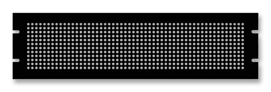 PPFS19003BK2 PANEL, STEEL, BLACK, 2U, PERFORATED HAMMOND