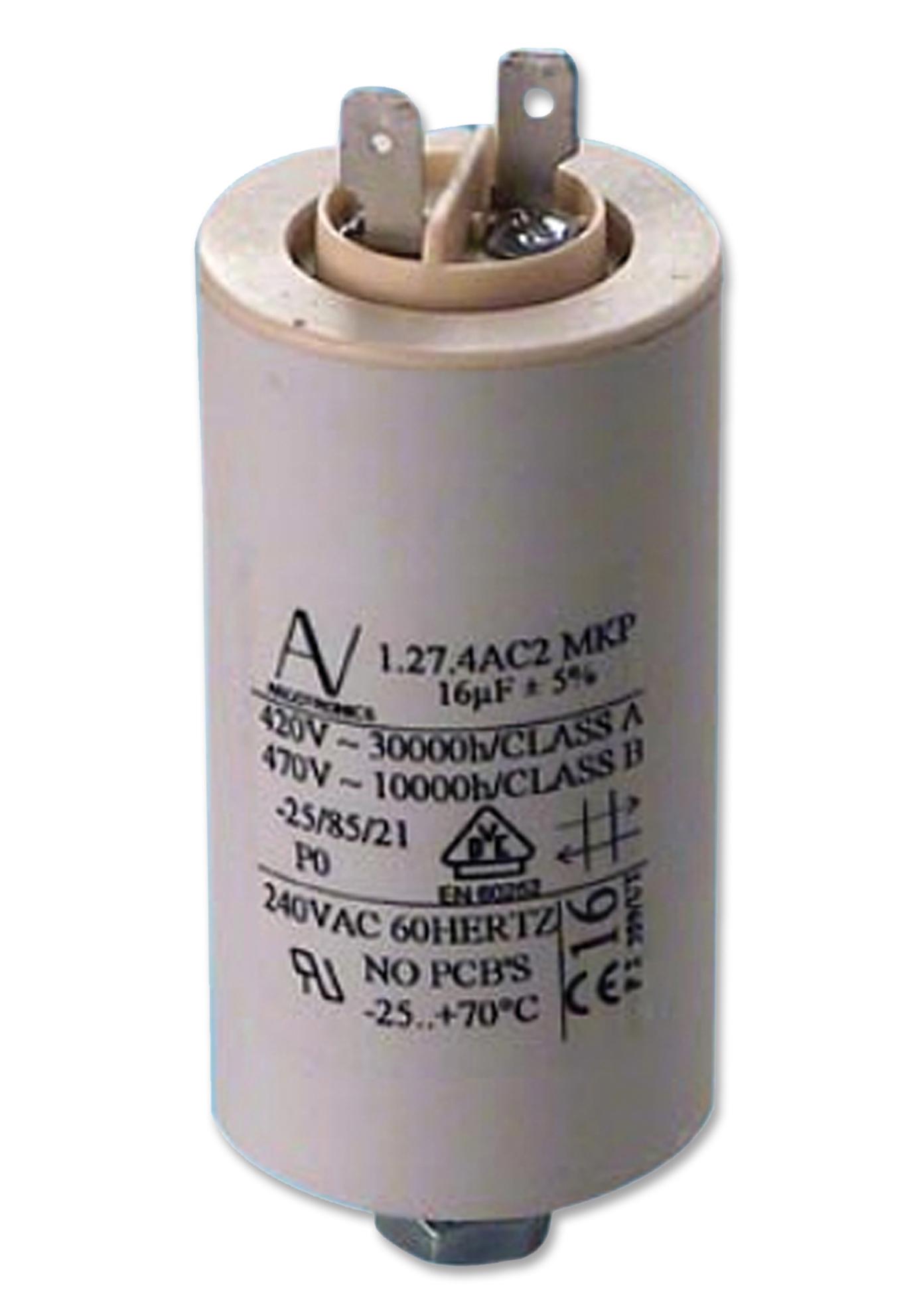 C274AC35200AA0J CAP, 20µF, 470VAC, 5%, PP, CAN, PANEL KEMET