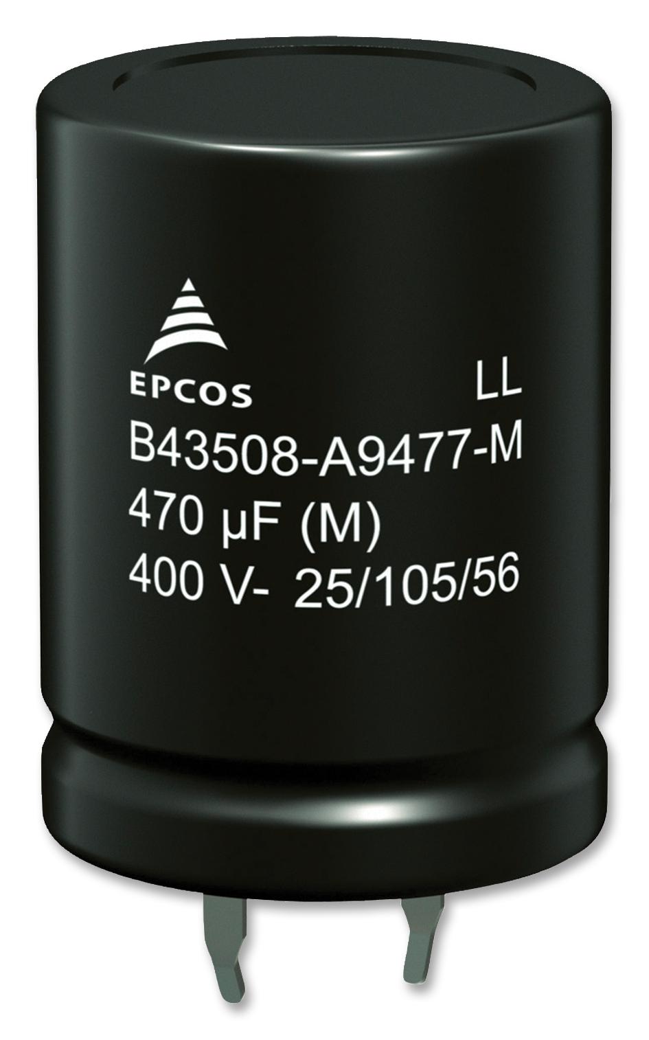 B43508A9227M000 CAP, 220µF, 400V, ALU ELEC, SNAP-IN EPCOS