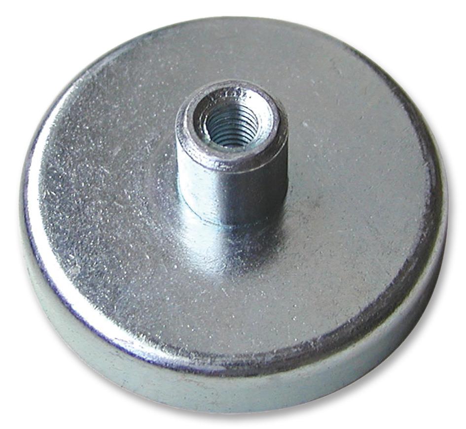 E869 MAGNET, FERRITE POT, 50X10MM, M6 THREAD ECLIPSE MAGNETICS