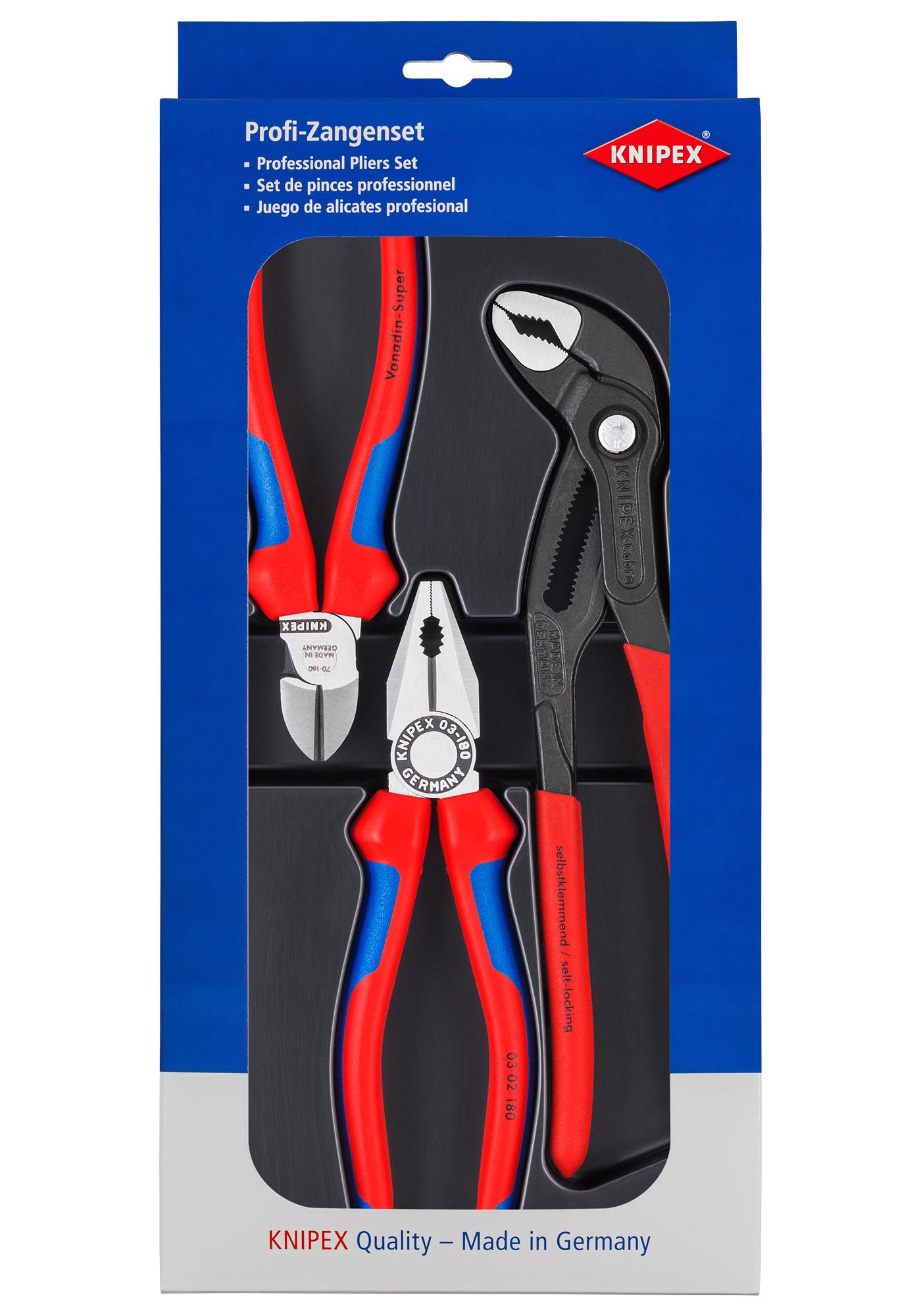 00 20 09 V01 TOOL KIT, PLIERS/CUTTERS, BEST SELL, 3PC KNIPEX
