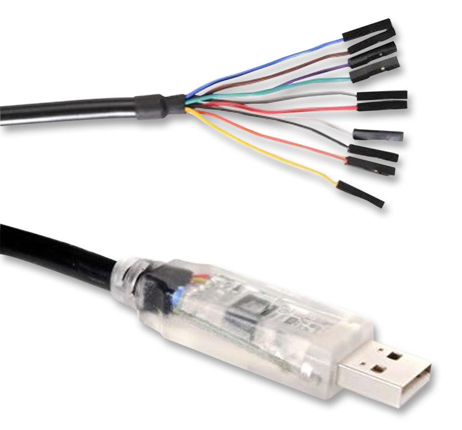 C232HM-DDHSL-0 CABLE, USB/MPSSE, 0.25A/3.3V O/P, 50CM FTDI