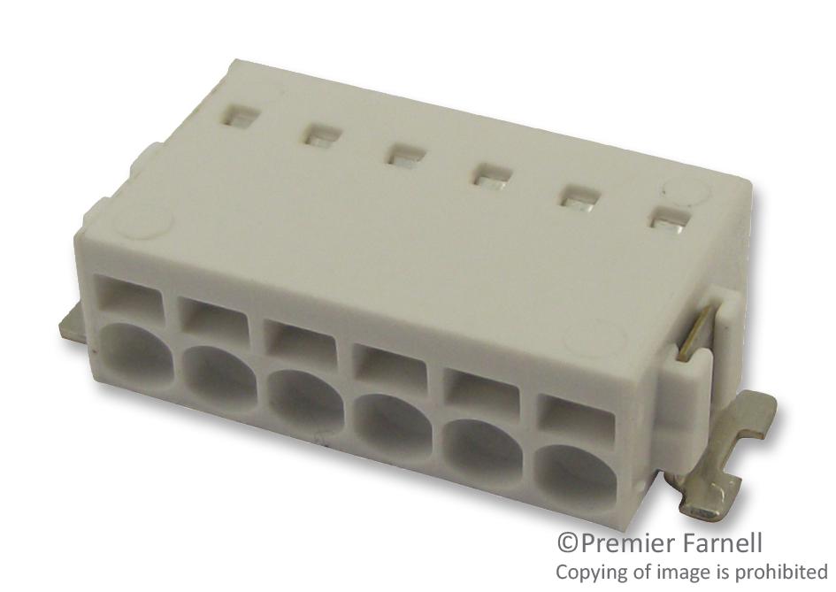 PTSM 0,5/ 6-2,5-H SMDWH TERMINAL BLOCK, WIRE TO BRD, 6POS, 20AWG PHOENIX CONTACT