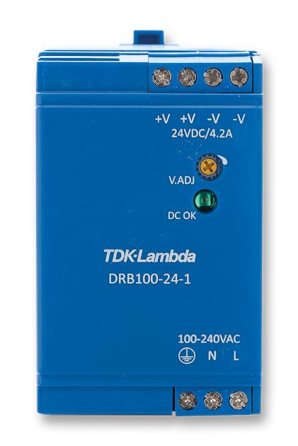 DRB-100-24-1 POWER SUPPLY, 100W, 24V, 4.2A TDK-LAMBDA