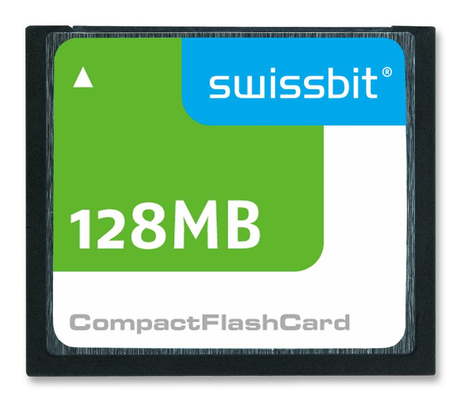 SFCF0128H1BK1MT-I-MS-553-SMA CARD, COMPACTFLASH, 128MB SWISSBIT
