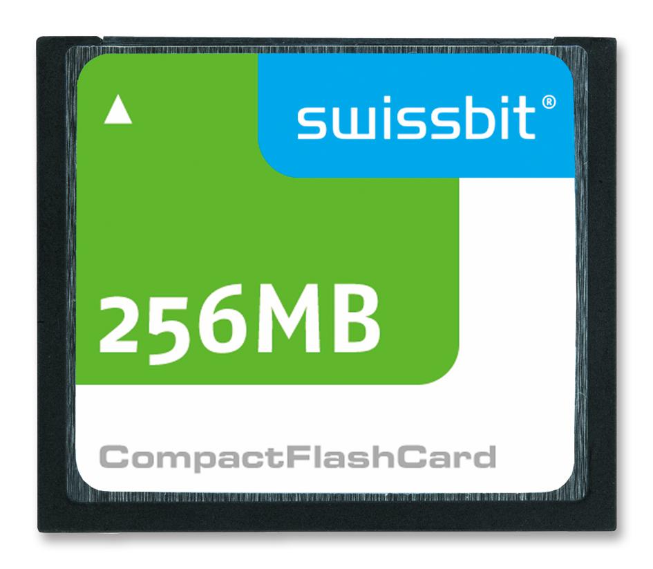 SFCF0256H1BK1MT-I-MS-553-SMA CARD, COMPACTFLASH, 256MB SWISSBIT